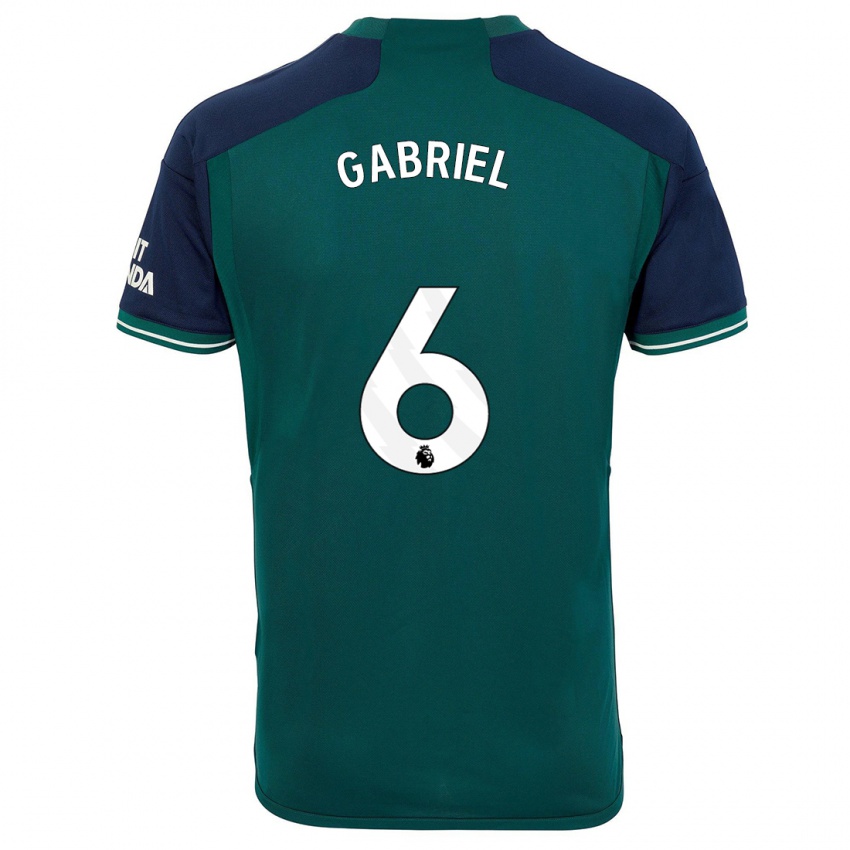 Kvinder Gabriel Magalhaes #6 Grøn Tredje Sæt Spillertrøjer 2023/24 Trøje T-Shirt