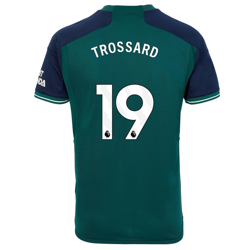 Kvinder Leandro Trossard #19 Grøn Tredje Sæt Spillertrøjer 2023/24 Trøje T-Shirt