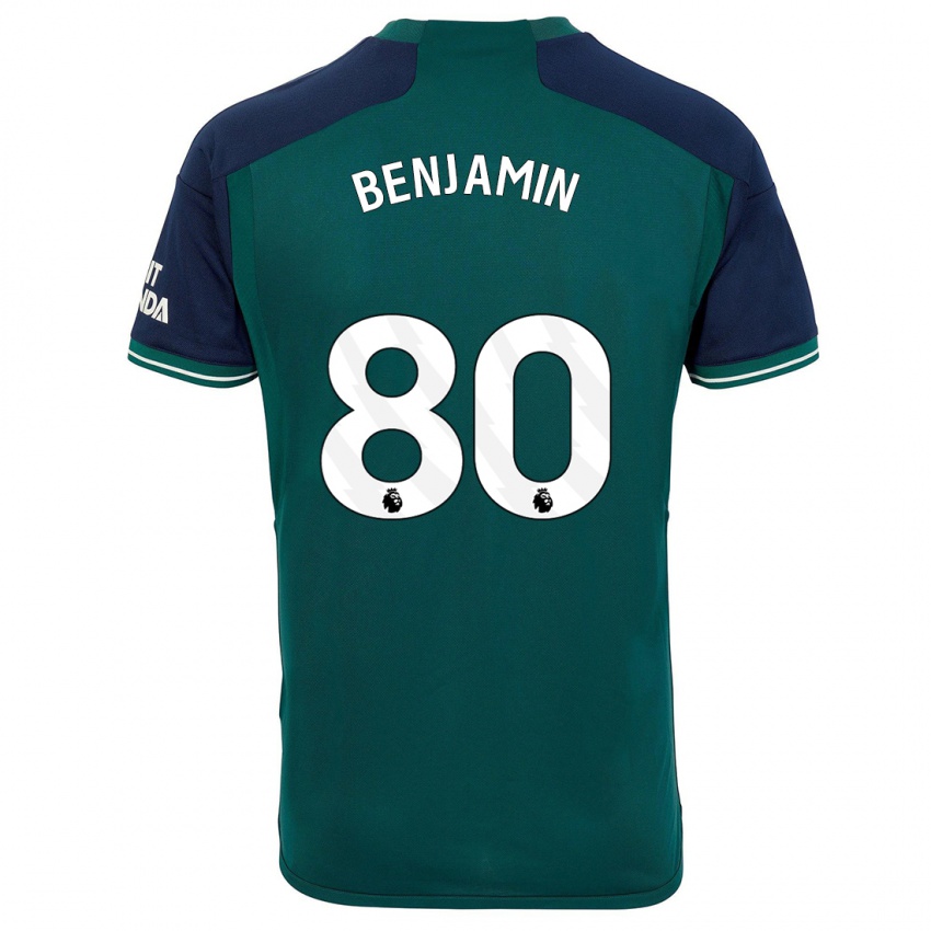 Kvinder Omari Benjamin #80 Grøn Tredje Sæt Spillertrøjer 2023/24 Trøje T-Shirt