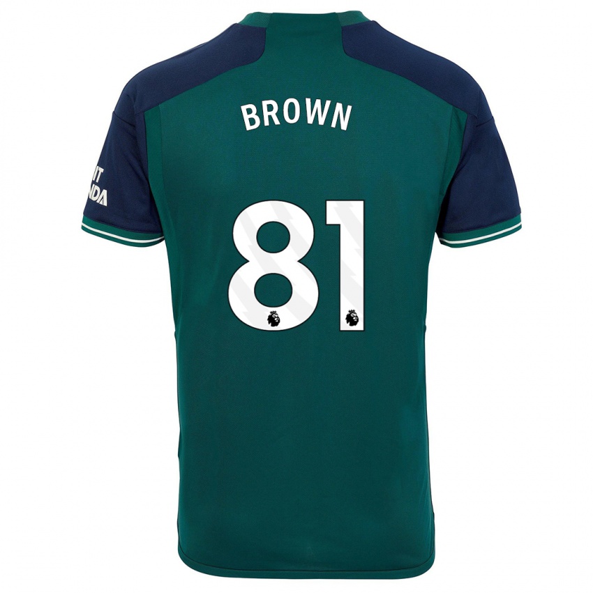Kvinder Luis Brown #81 Grøn Tredje Sæt Spillertrøjer 2023/24 Trøje T-Shirt