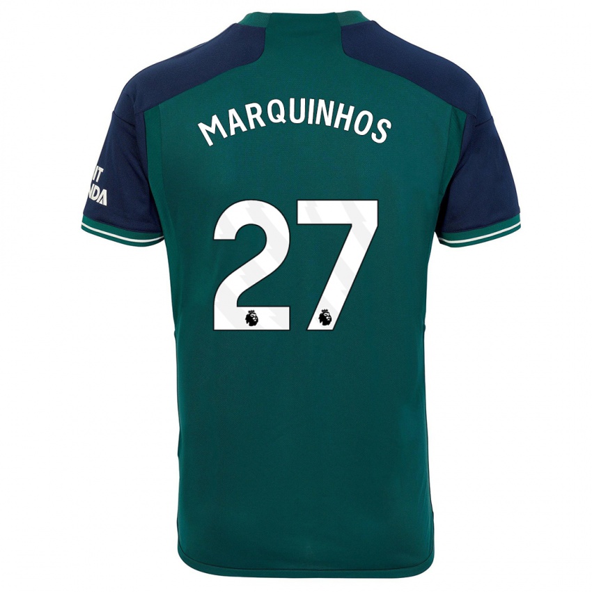 Kvinder Marquinhos #27 Grøn Tredje Sæt Spillertrøjer 2023/24 Trøje T-Shirt