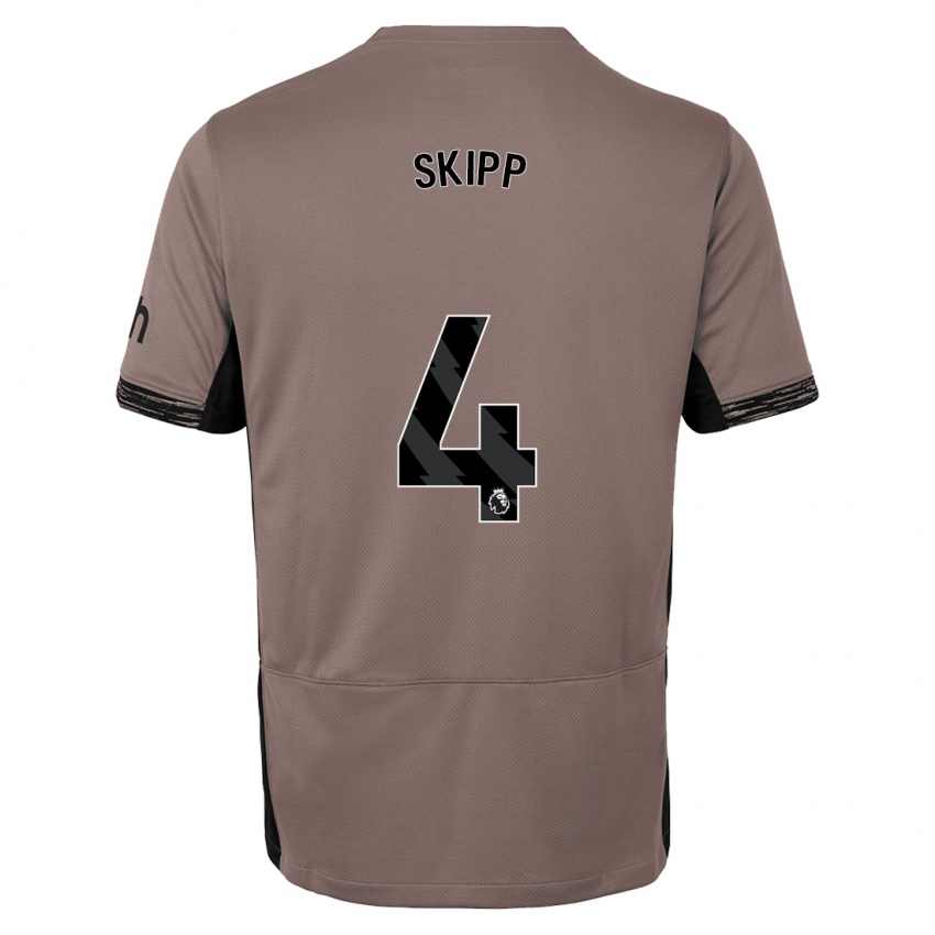 Kvinder Oliver Skipp #4 Mørk Beige Tredje Sæt Spillertrøjer 2023/24 Trøje T-Shirt