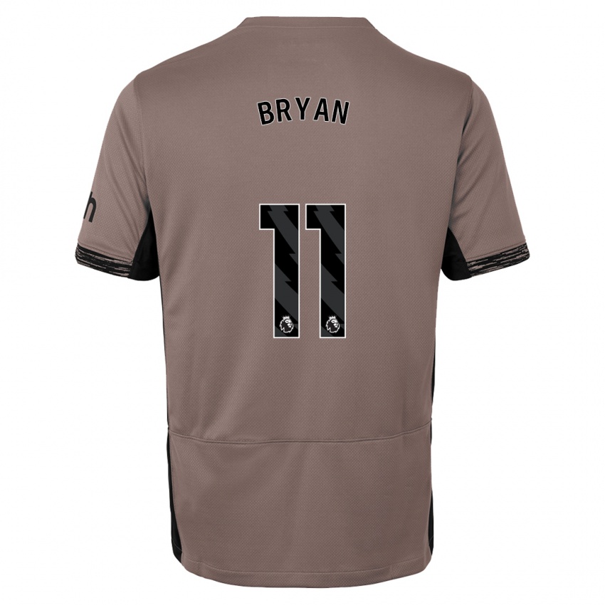 Kvinder Bryan Gil #11 Mørk Beige Tredje Sæt Spillertrøjer 2023/24 Trøje T-Shirt