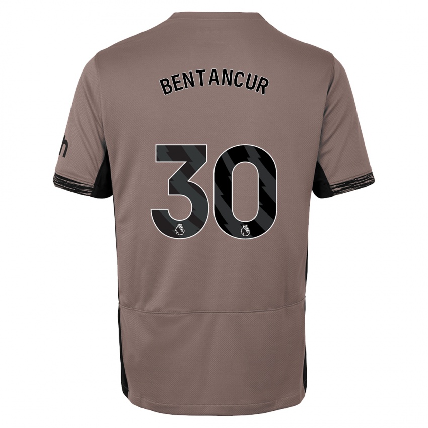 Kvinder Rodrigo Bentancur #30 Mørk Beige Tredje Sæt Spillertrøjer 2023/24 Trøje T-Shirt