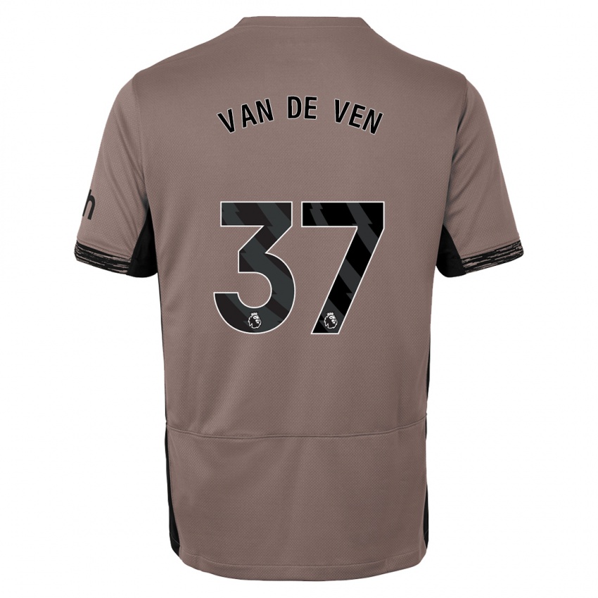 Kvinder Micky Van De Ven #37 Mørk Beige Tredje Sæt Spillertrøjer 2023/24 Trøje T-Shirt