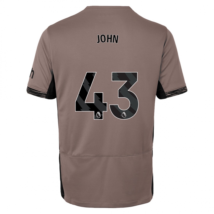 Kvinder Nile John #43 Mørk Beige Tredje Sæt Spillertrøjer 2023/24 Trøje T-Shirt
