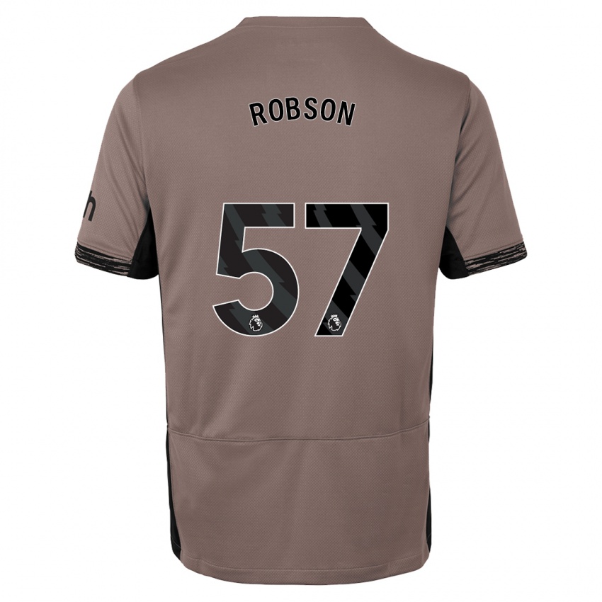 Kvinder Max Robson #57 Mørk Beige Tredje Sæt Spillertrøjer 2023/24 Trøje T-Shirt