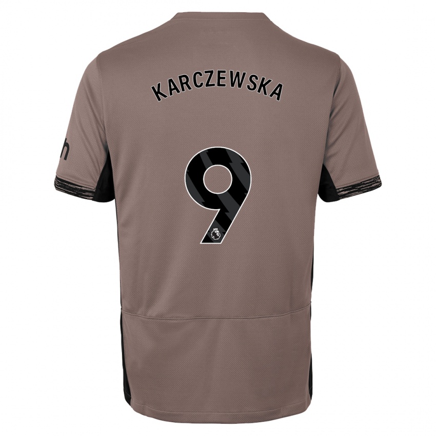 Kvinder Nikola Karczewska #9 Mørk Beige Tredje Sæt Spillertrøjer 2023/24 Trøje T-Shirt