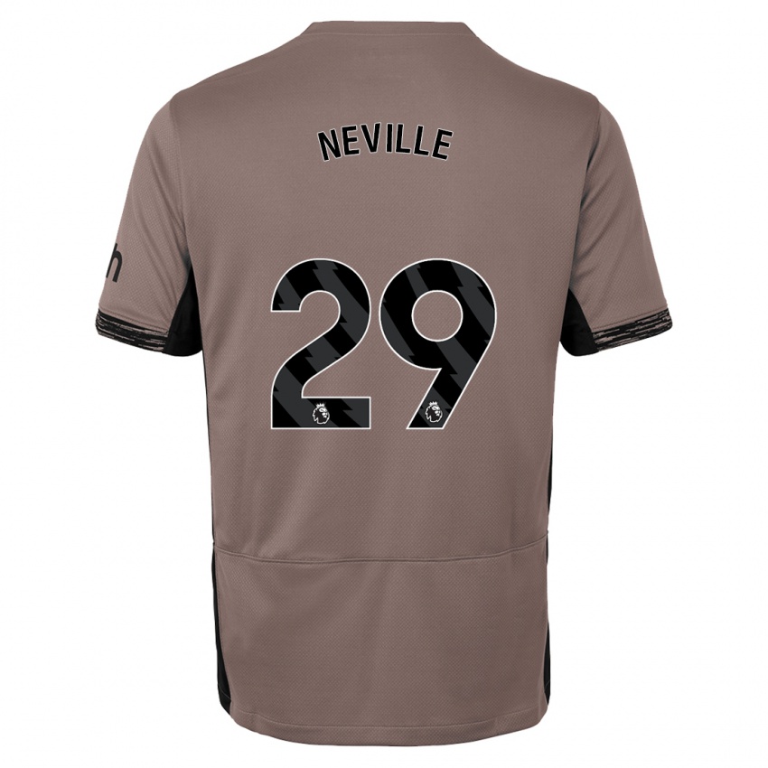 Kvinder Ashleigh Neville #29 Mørk Beige Tredje Sæt Spillertrøjer 2023/24 Trøje T-Shirt