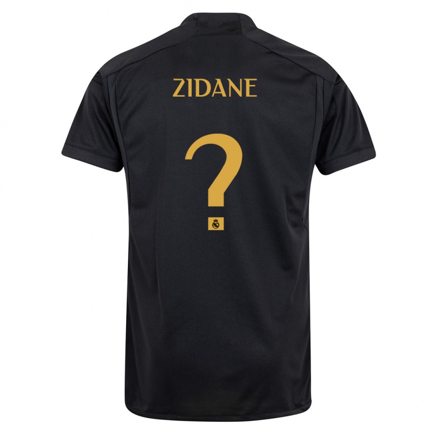 Kvinder Elyaz Zidane #0 Sort Tredje Sæt Spillertrøjer 2023/24 Trøje T-Shirt