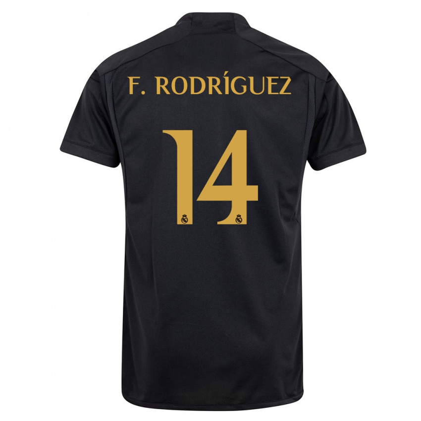 Kvinder Fer Rodríguez #14 Sort Tredje Sæt Spillertrøjer 2023/24 Trøje T-Shirt