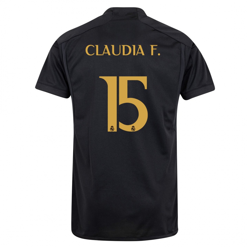 Kvinder Claudia Florentino #15 Sort Tredje Sæt Spillertrøjer 2023/24 Trøje T-Shirt