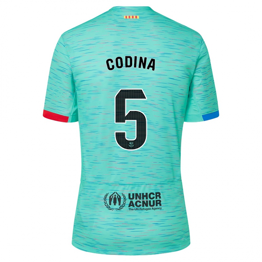Kvinder Laia Codina #5 Lys Aqua Tredje Sæt Spillertrøjer 2023/24 Trøje T-Shirt