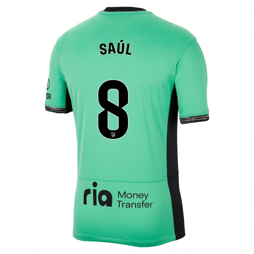 Kvinder Saul Niguez #8 Forårsgrøn Tredje Sæt Spillertrøjer 2023/24 Trøje T-Shirt
