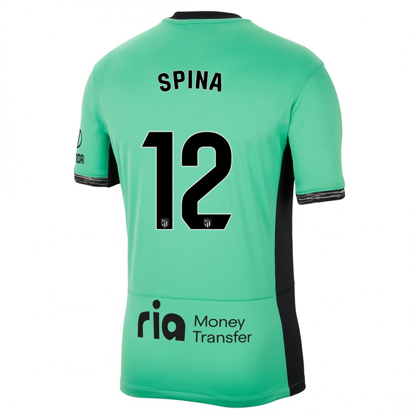Kvinder Gerónimo Spina #12 Forårsgrøn Tredje Sæt Spillertrøjer 2023/24 Trøje T-Shirt