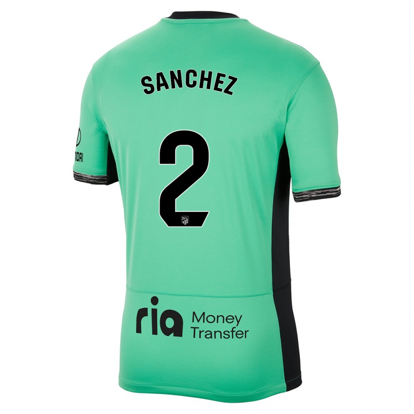Kvinder Ricard Sanchez #2 Forårsgrøn Tredje Sæt Spillertrøjer 2023/24 Trøje T-Shirt