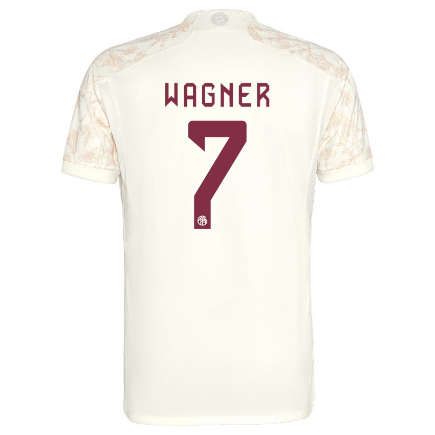 Kvinder Maximilian Wagner #7 Off White Tredje Sæt Spillertrøjer 2023/24 Trøje T-Shirt