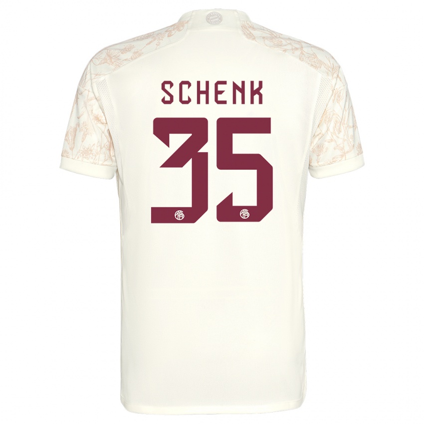 Kvinder Johannes Schenk #35 Off White Tredje Sæt Spillertrøjer 2023/24 Trøje T-Shirt