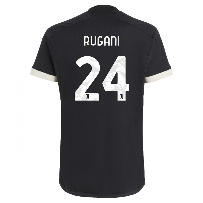 Kvinder Daniele Rugani #24 Sort Tredje Sæt Spillertrøjer 2023/24 Trøje T-Shirt