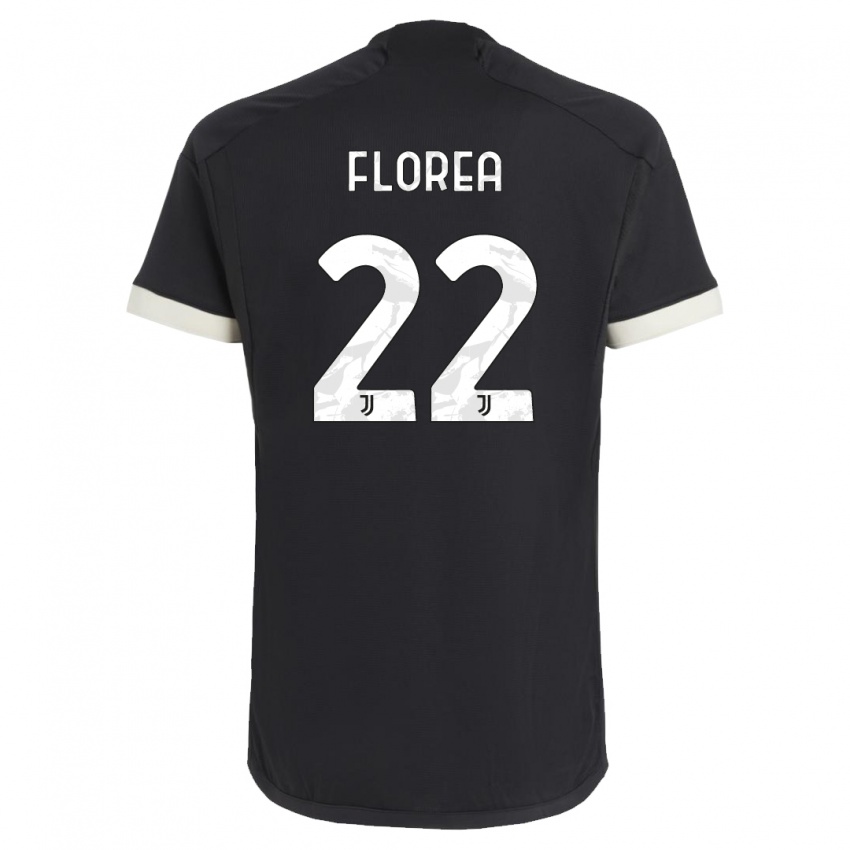 Kvinder Andrei Florea #22 Sort Tredje Sæt Spillertrøjer 2023/24 Trøje T-Shirt
