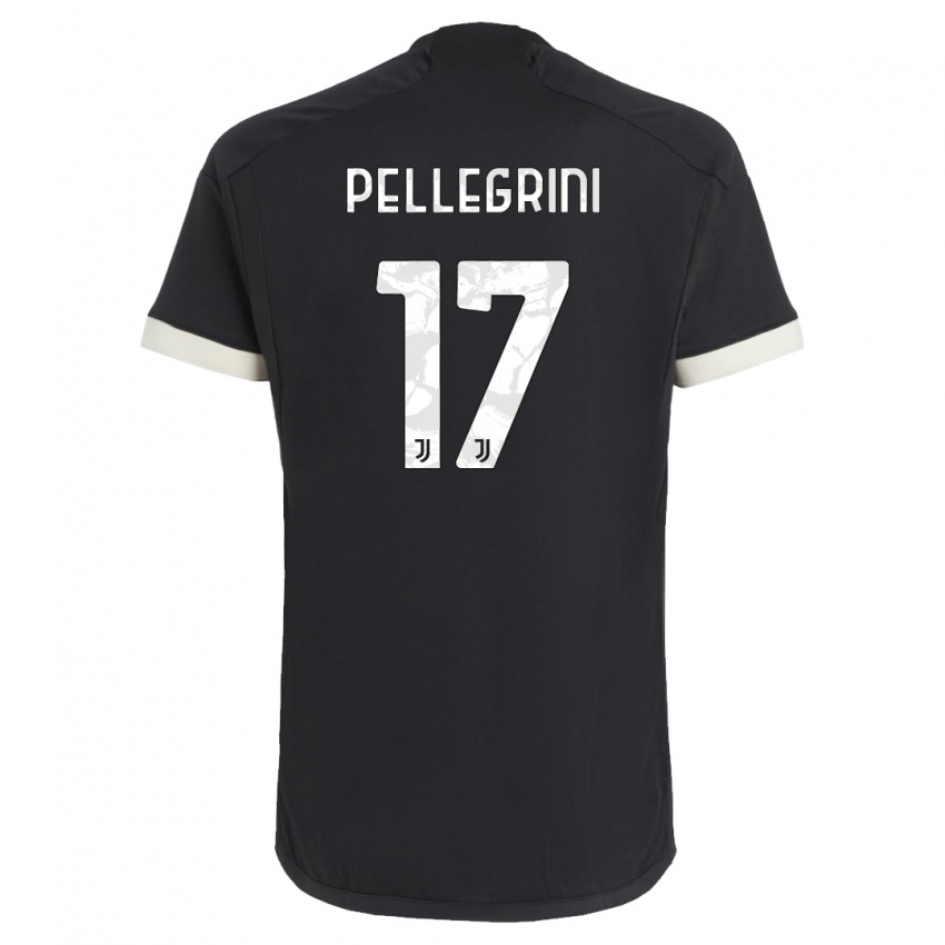 Kvinder Luca Pellegrini #17 Sort Tredje Sæt Spillertrøjer 2023/24 Trøje T-Shirt
