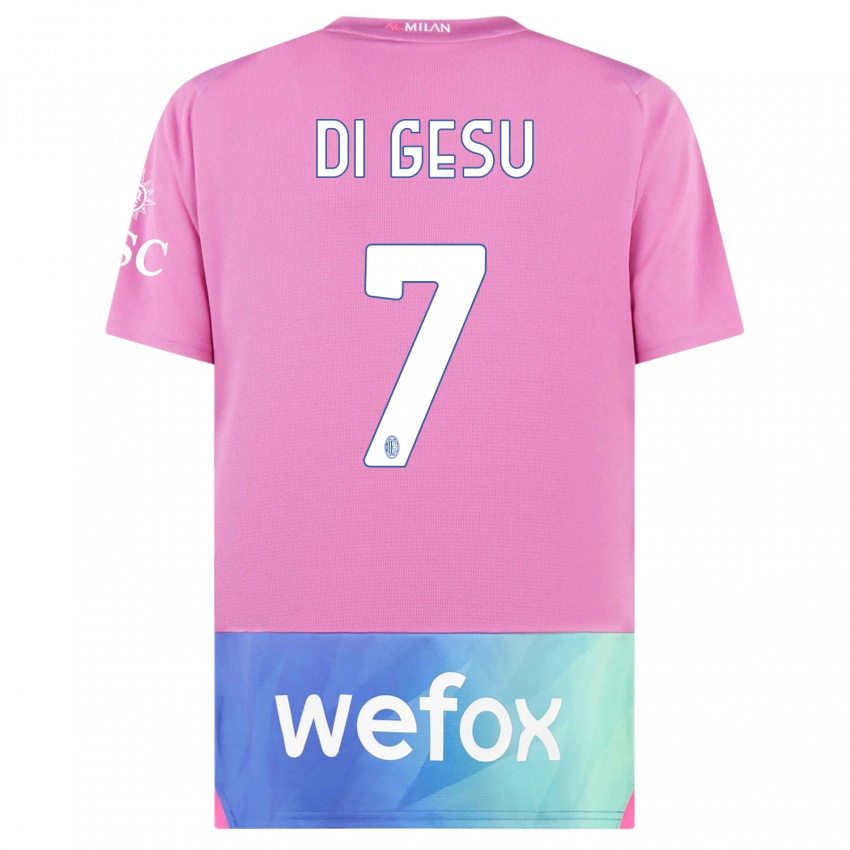 Kvinder Enrico Di Gesu #7 Pink Lilla Tredje Sæt Spillertrøjer 2023/24 Trøje T-Shirt