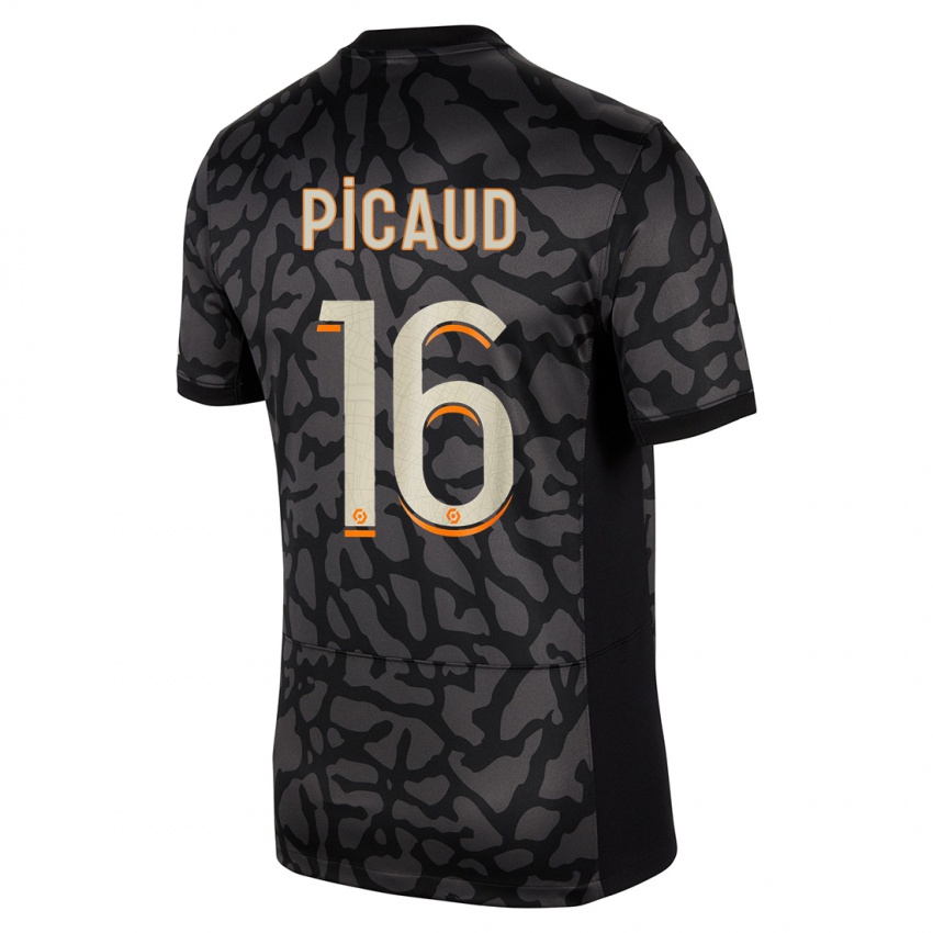 Kvinder Constance Picaud #16 Sort Tredje Sæt Spillertrøjer 2023/24 Trøje T-Shirt