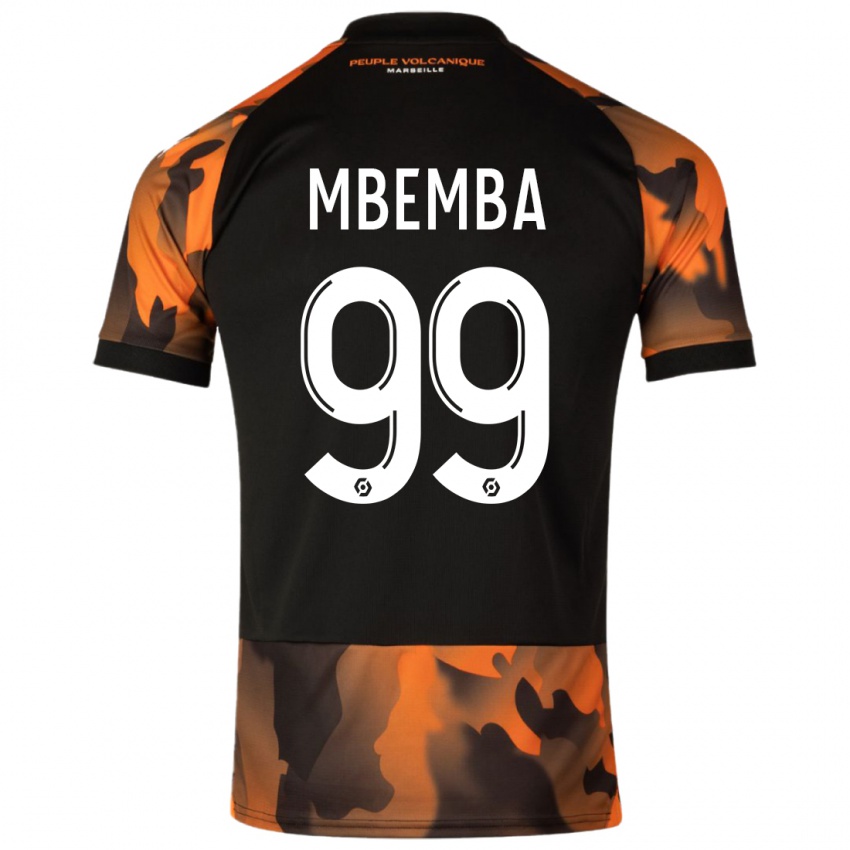 Kvinder Chancel Mbemba #99 Sort Orange Tredje Sæt Spillertrøjer 2023/24 Trøje T-Shirt