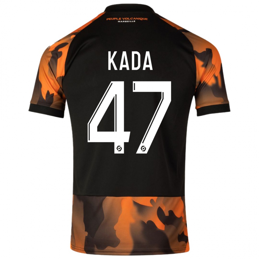 Kvinder Joakim Kada #47 Sort Orange Tredje Sæt Spillertrøjer 2023/24 Trøje T-Shirt