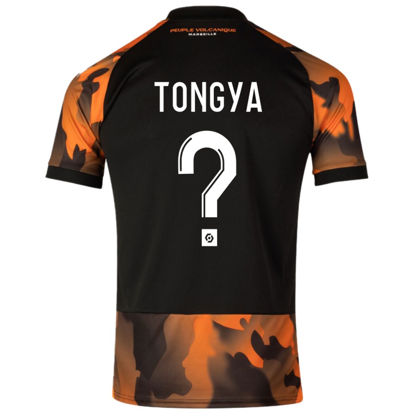 Kvinder Franco Tongya #0 Sort Orange Tredje Sæt Spillertrøjer 2023/24 Trøje T-Shirt