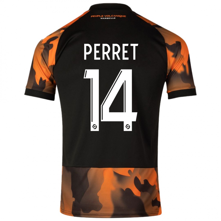 Kvinder Jenny Perret #14 Sort Orange Tredje Sæt Spillertrøjer 2023/24 Trøje T-Shirt