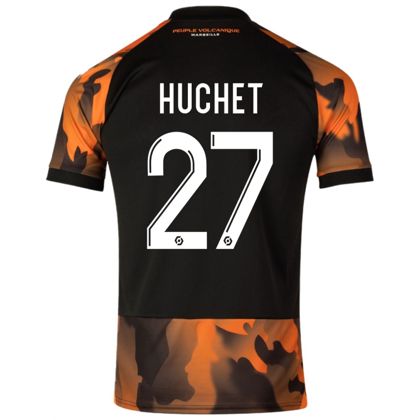 Kvinder Sarah Huchet #27 Sort Orange Tredje Sæt Spillertrøjer 2023/24 Trøje T-Shirt