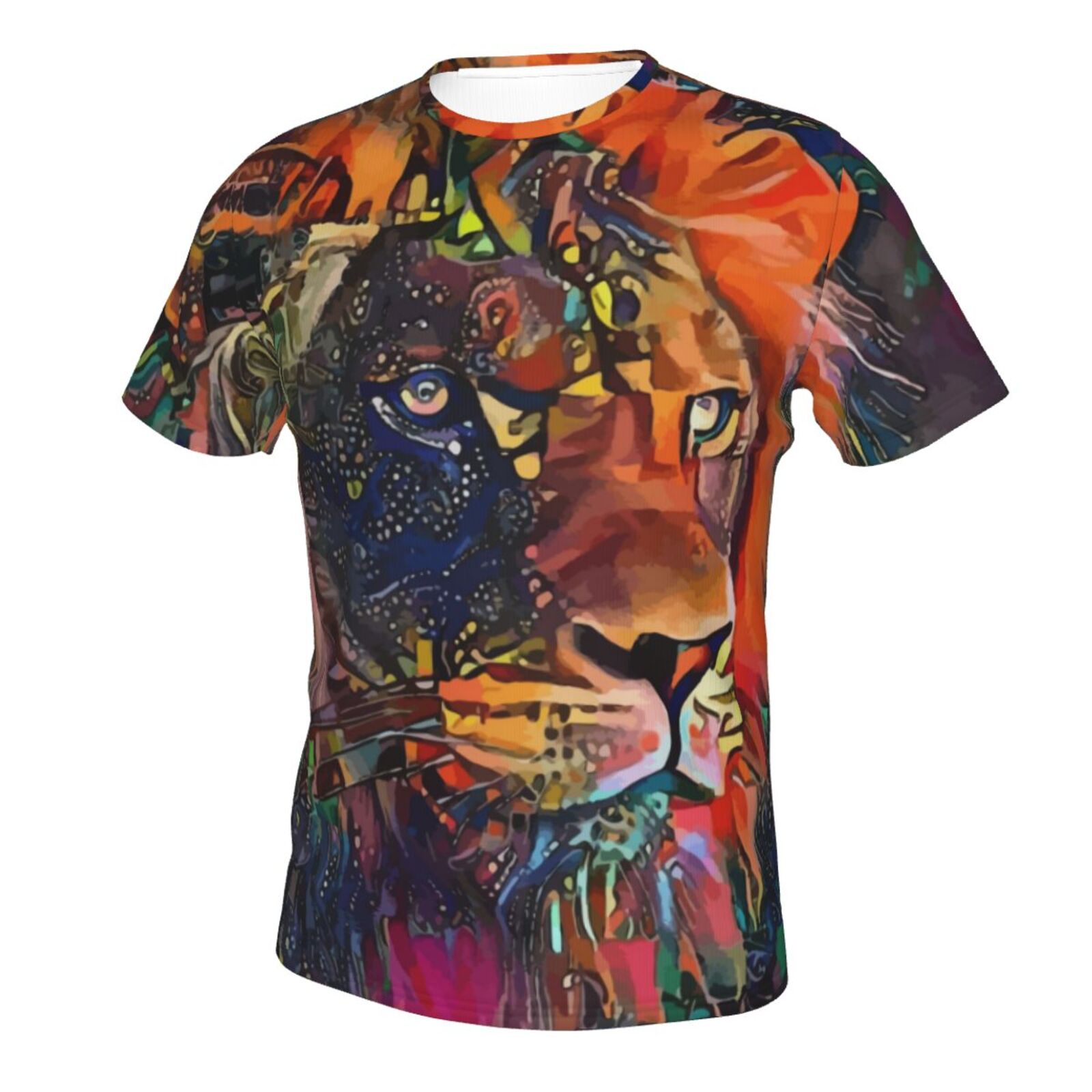 Nirkos Lion Blandet Medieelementer Klassisk T-shirt